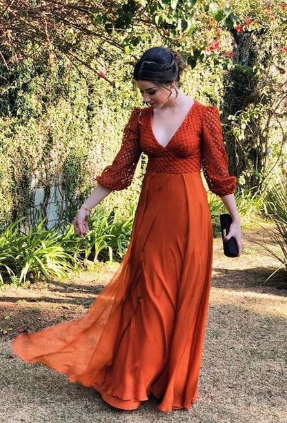 Deep V Neck Long Prom Dress ï¼ Charming Prom Dress   cg13982