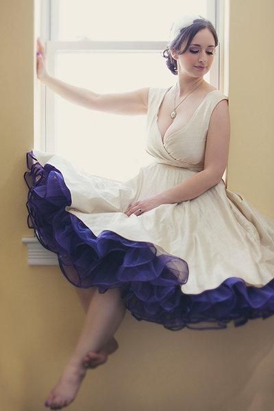 Elegant Plunge Cross V neck A-line Tea Length Prom Dress   cg14748