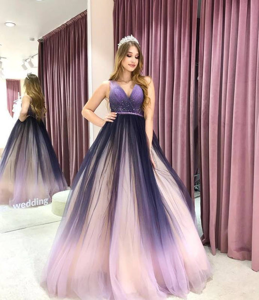 Ombre Prom dress, Long Prom Dress, Long evening dress,prom dresses   cg14965