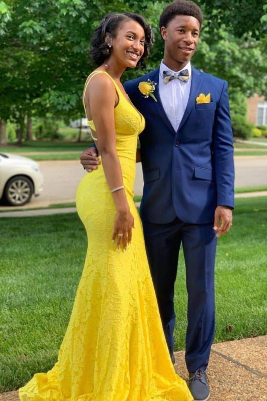 Spaghetti Strap V Neck Sleeveless Open Back Floor Length Prom Dresses   cg15204