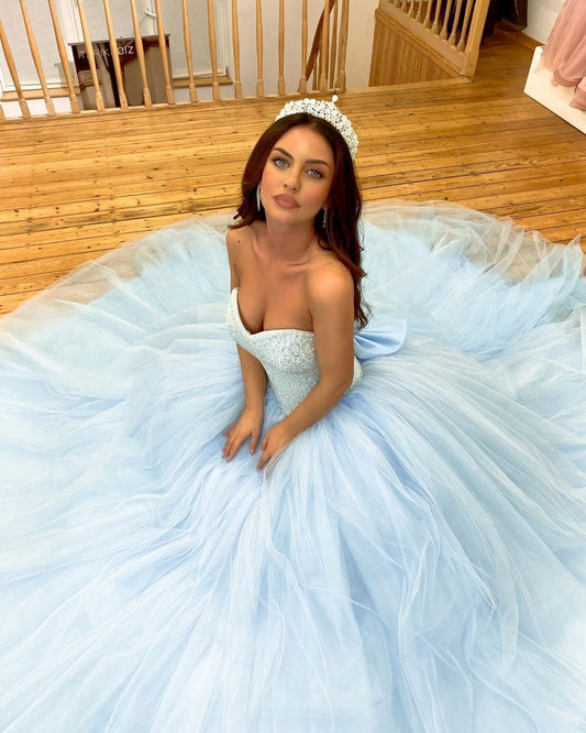 blue long evening Prom Dresses    cg15564