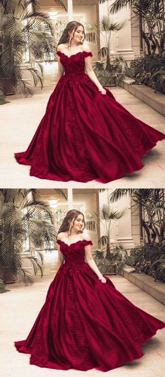 Gorgeous Lace Flower Beaded V-neck Prom Dress Ball Gowns   cg15981