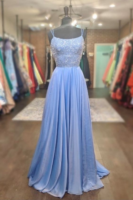 Blue Prom Dress Long    cg16379