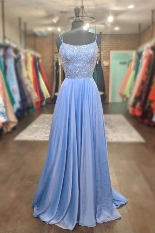 Blue Prom Dress Long    cg16379
