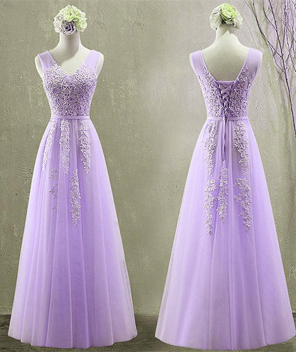 Pretty Lavender Tulle With Lace Applique Junior Prom Dress, New Formal Dress   cg16444