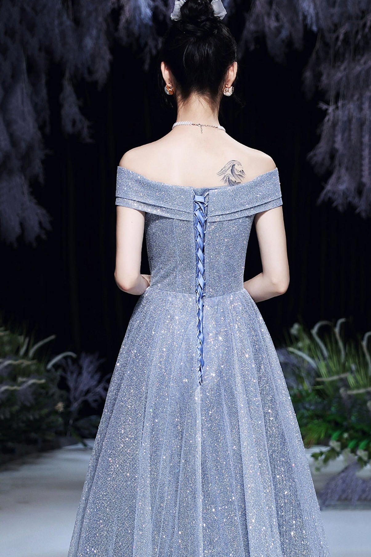 SHINY TULLE LONG A LINE PROM DRESS EVENING DRESS   cg16673