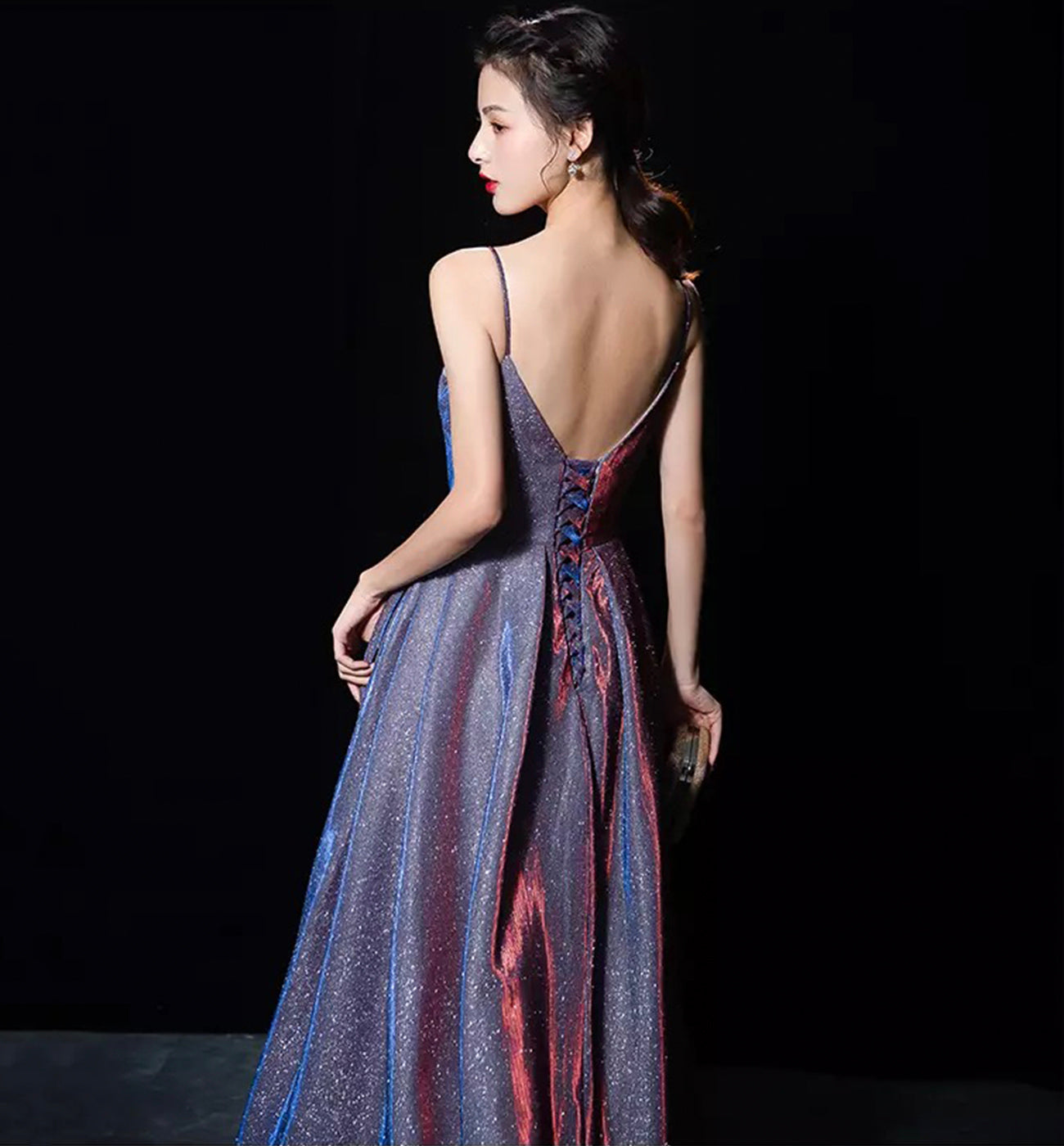 SHINY SATIN LONG A LINE PROM DRESS SIMPLE EVENING DRESS   cg16777