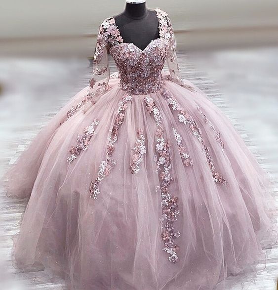 Mauve Quinceanera prom Dresses with sleeves  cg16951