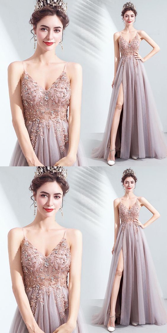 rhinestone long party prom dress   cg16960