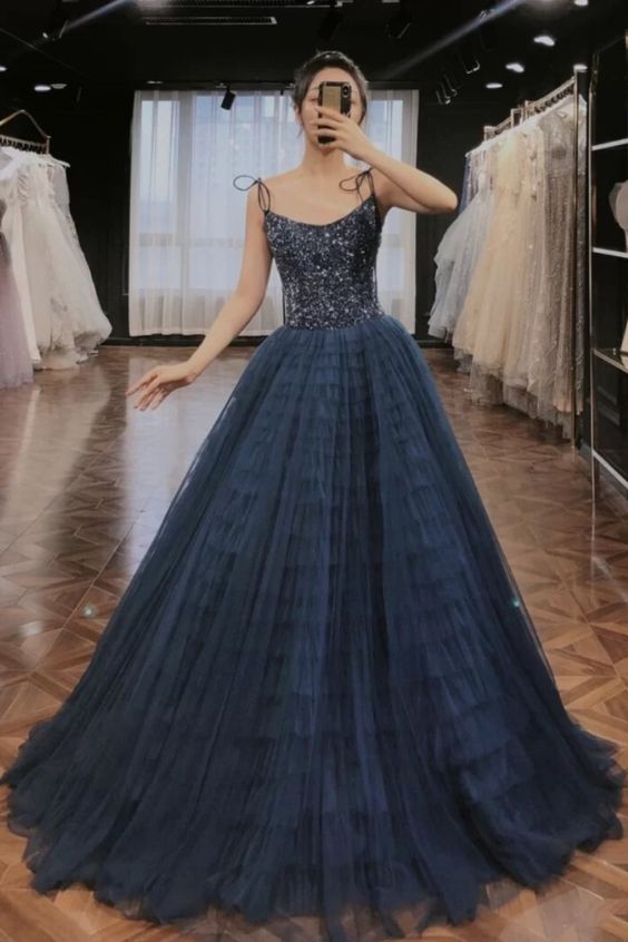 Straps Red Long Prom Dress with Beaded Bodice   cg16977