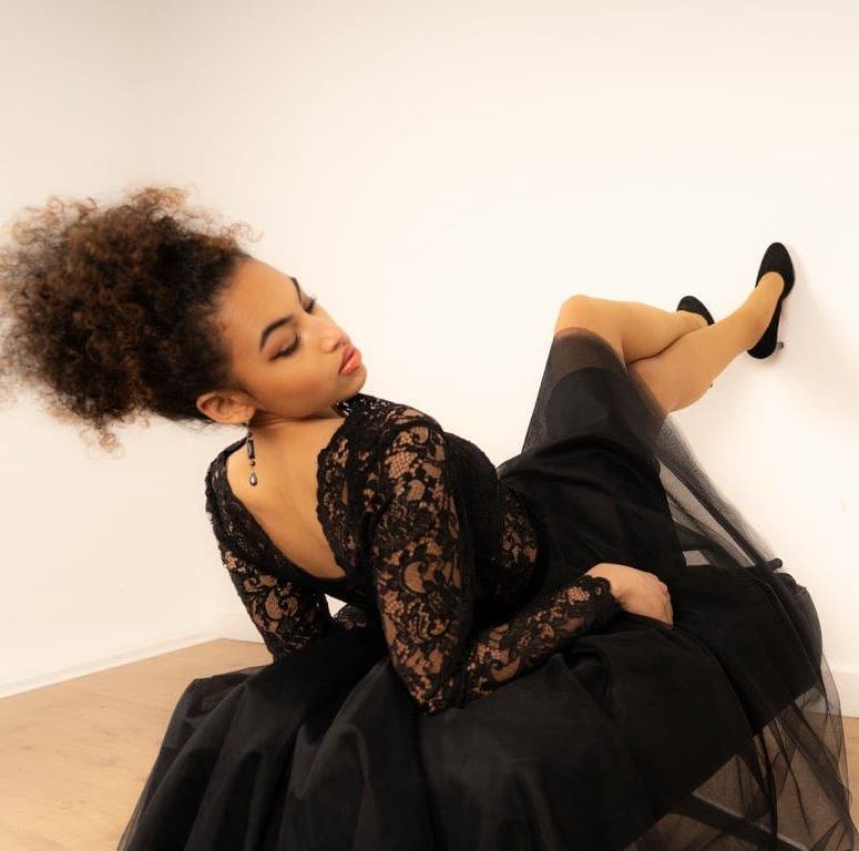 Hi-Lo Long Sleeves Lace Tulle Prom Dress    cg17017