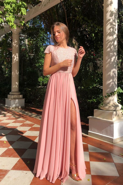 Evening Dresses,New Fashion Prom Gowns,Elegant Prom Dress,pink Prom Dresses      cg17028