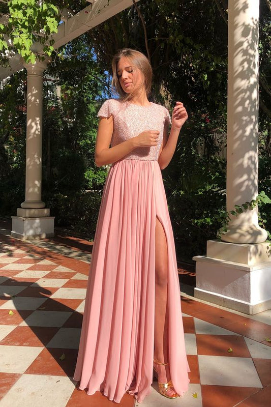 Evening Dresses,New Fashion Prom Gowns,Elegant Prom Dress,pink Prom Dresses      cg17028
