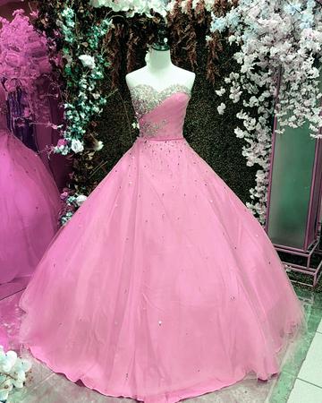 CRYSTAL BEADED SWEETHEART QUINCEANERA DRESSES BALL GOWN Long Prom Evening Dresses   cg17502