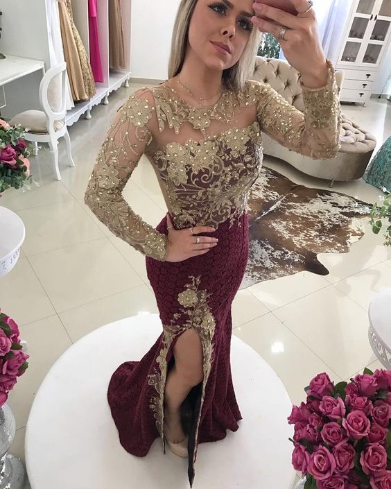 long sleeve Prom Dress, evening Dress   cg17555