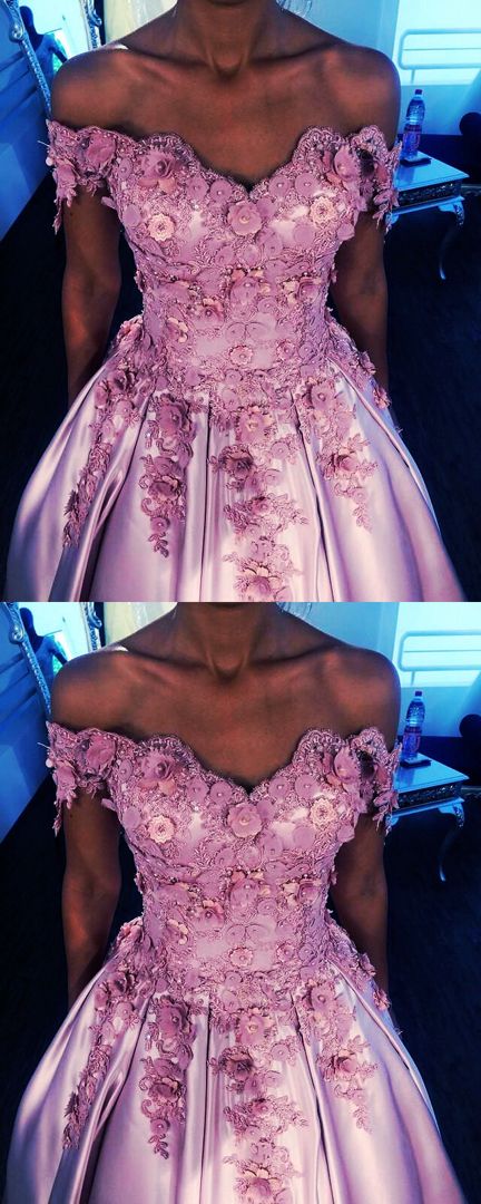 Mauve pink prom quinceanera dresses 3d flowers beaded satin ball gown for sweet 16   cg17635