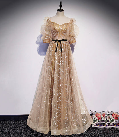 CUTE TULLE LONG A LINE PROM DRESS EVENING DRESS    cg17896