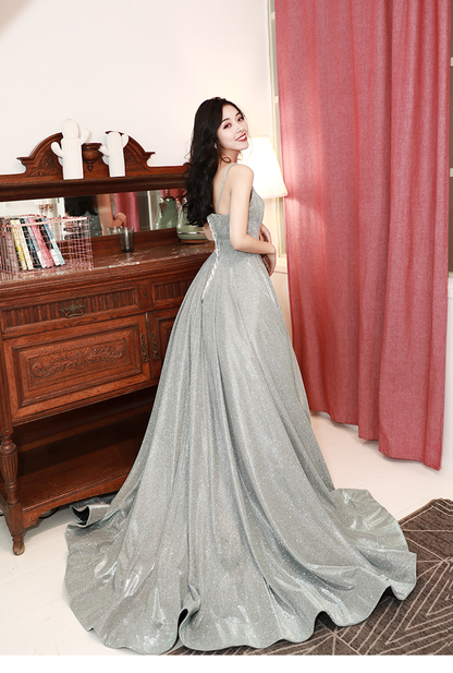 Beautiful Sequins V-Neckline Long Formal Dress, New Style Prom Dress, Party Dress   cg17968