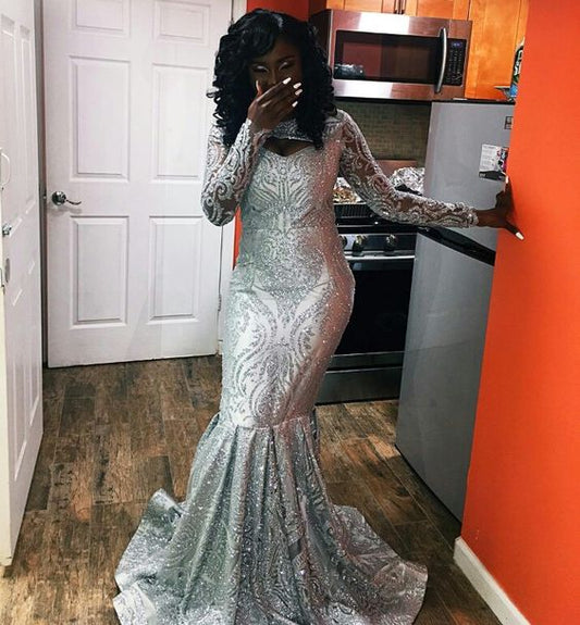 mermaid unique long Evening prom Dress   cg18093