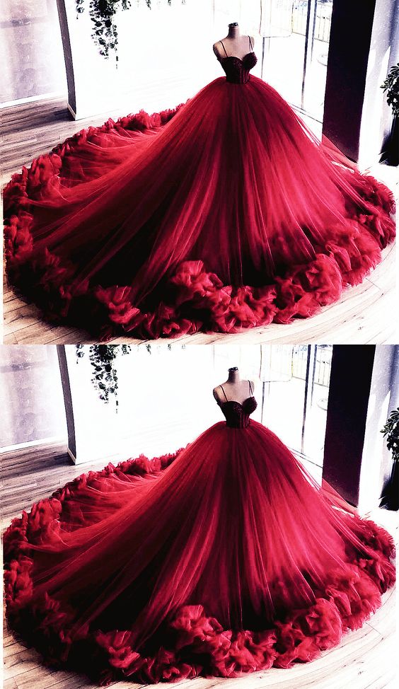 Burgundy Quinceanera Dresses Ball Gown prom dress   cg18103