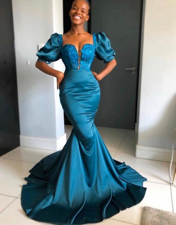 Long fitted prom dress,Floor length African women prom dress   cg18322