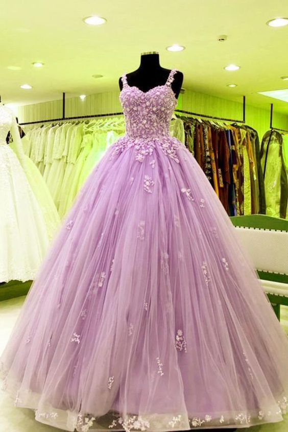 Lavender Prom Ball Gown    cg18655