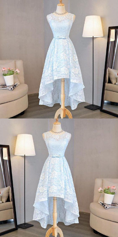 Nice Pink, High Low, Lace Dress Pink, High Low Dress, Lace Dress ,homecoming dress cg206