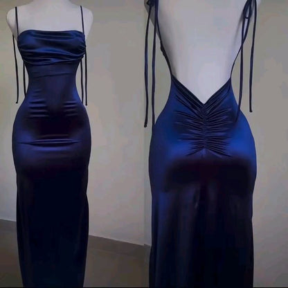 Pretty Sheath Spaghetti Straps Simple Prom Dresses     cg25299