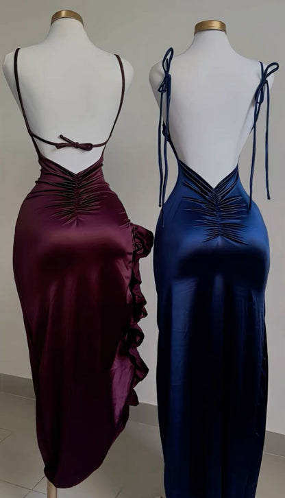 Pretty Sheath Spaghetti Straps Simple Prom Dresses     cg25299