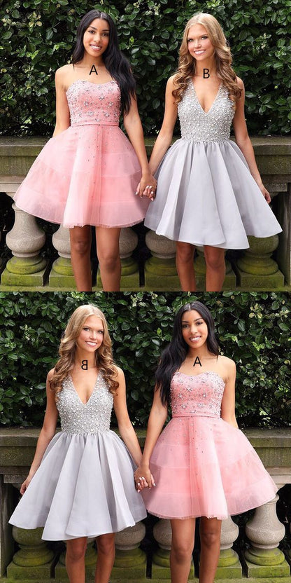 pink homecoming dresses, silver homecoming dresses, dancing dresses sweet 16 dresses cg3084