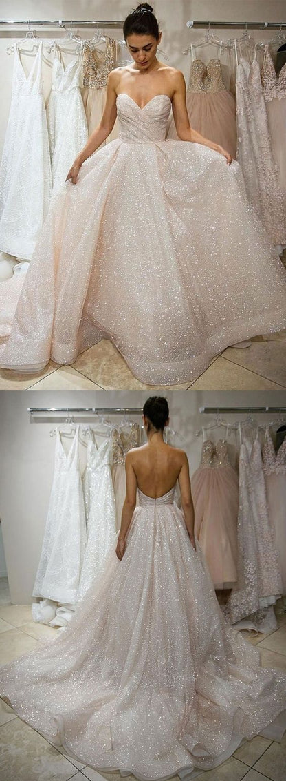 Sparkly sequined sweetheart A-line prom dress, evening dress cg4686