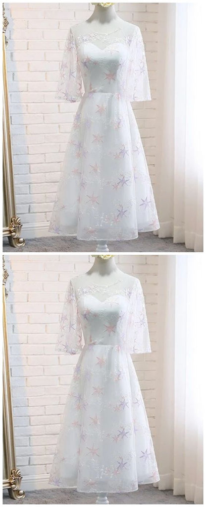 Charming Tea Length Simple Cheap A-line Party Dresses Homecoming Dresses cg5311