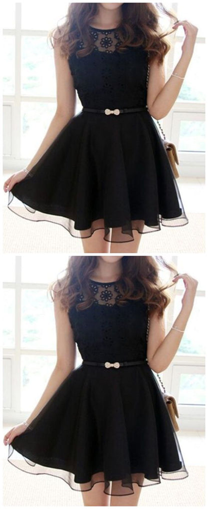 black short homecoming dresses, simple short party dresses  cg5582