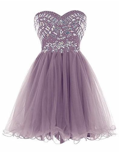 New Arrival Grey Tulle Homecoming Dresses with Crystal  cg5667