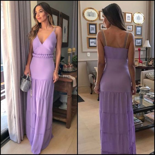 A-line V Neck Prom Dressï¼ Long Prom dress , Sexy prom dress  cg5713