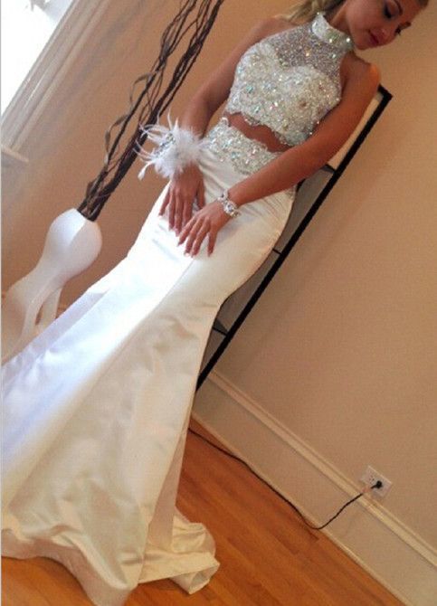Two Piece Long Mearmaid Prom Dress  cg6433