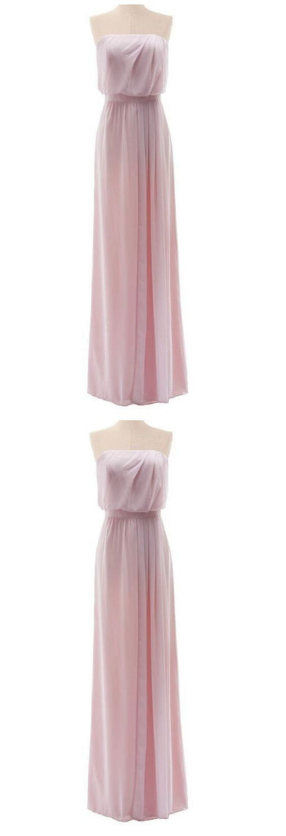 Strapless Chiffon prom Gown With Natural Waist  cg7005
