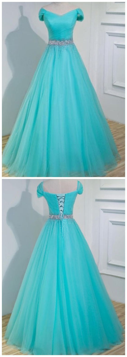 A line tulle evening prom dress  cg7016