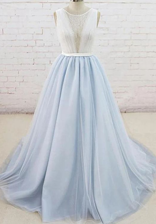 Light Blue Prom Dress, Prom Dresses, Evening Dress, Dance Dress, Graduation School Party Gown  cg7347