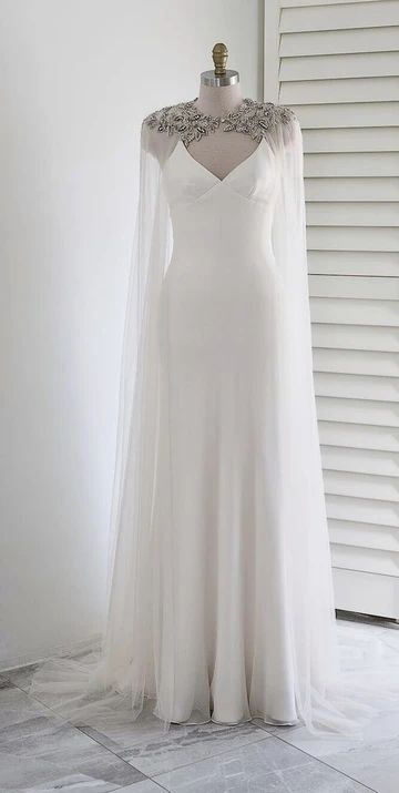 Rhinestone beaded tulle cathedral prom dress   cg8617