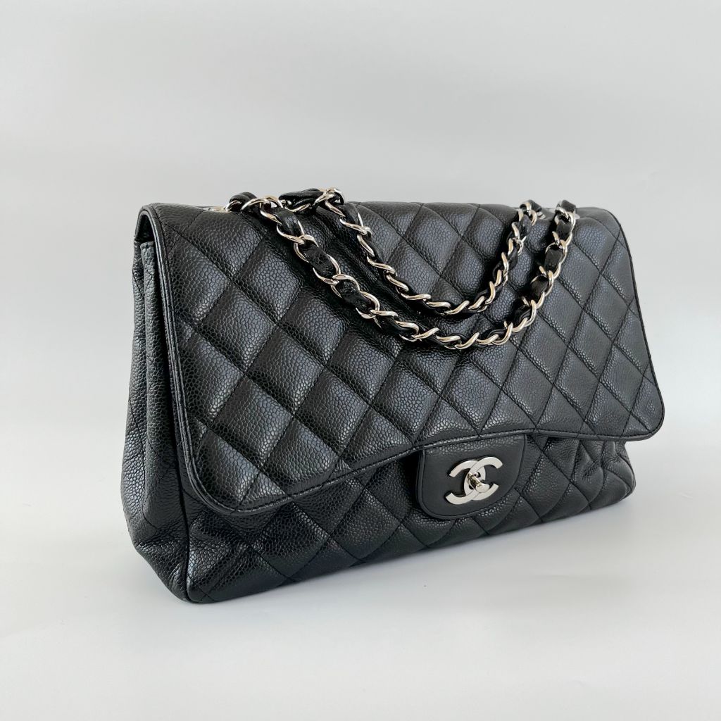 Chanel Black Caviar Single Flap Bag