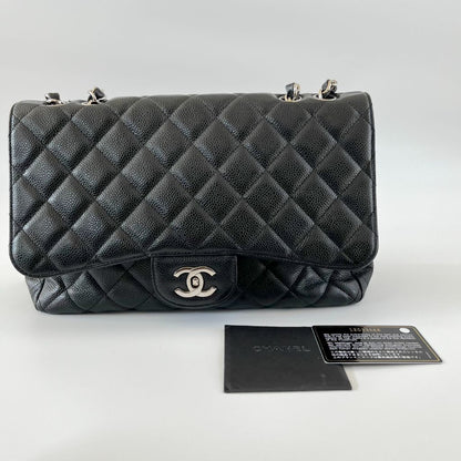 Chanel Black Caviar Single Flap Bag
