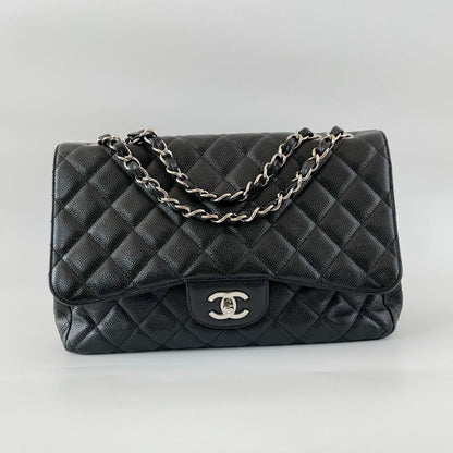Chanel Black Caviar Single Flap Bag