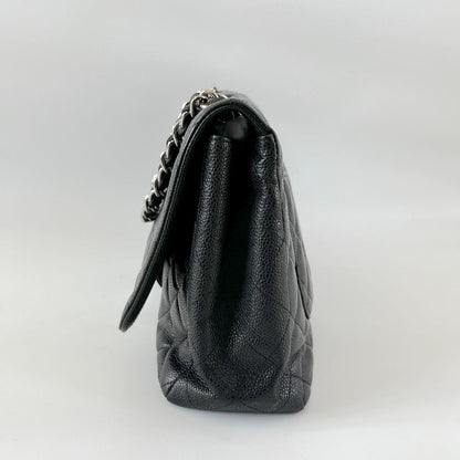 Chanel Black Caviar Single Flap Bag