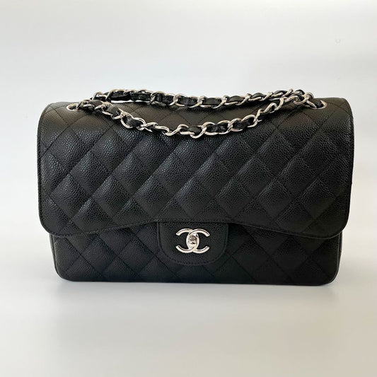 Chanel black jumbo classic flap bag