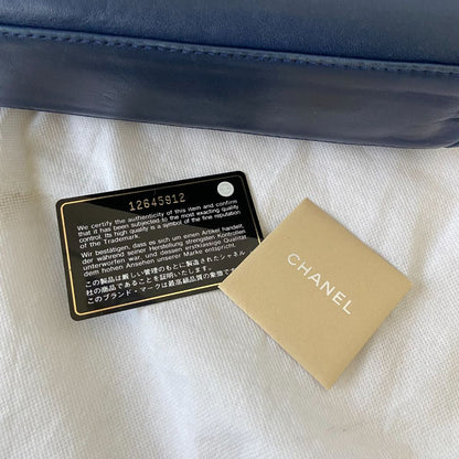 Chanel Dark Blue Mademoiselle Lock Accordion Flap bag