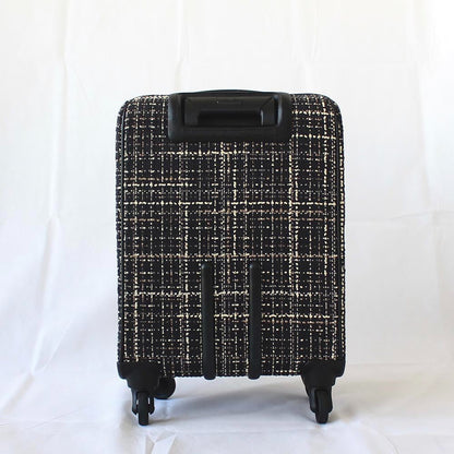 Chanel Dark Blue Tweed Jacket Rolling Suitcase