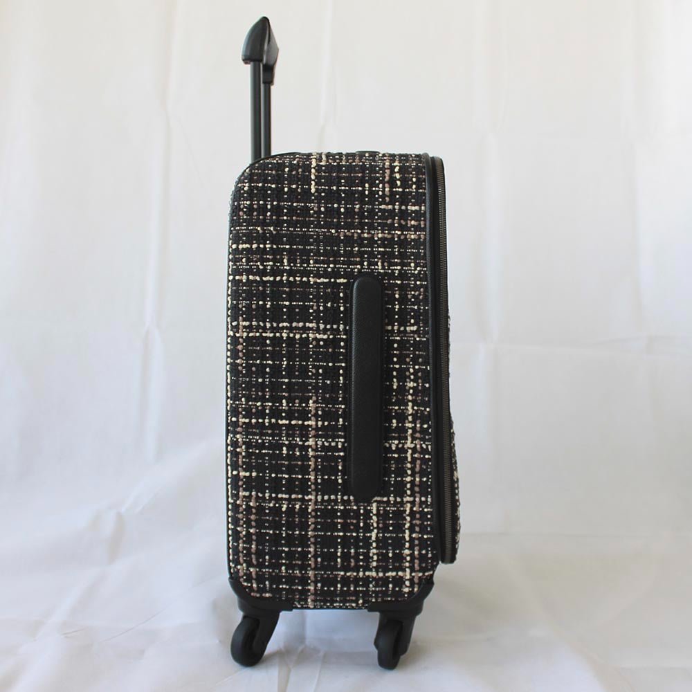 Chanel Dark Blue Tweed Jacket Rolling Suitcase