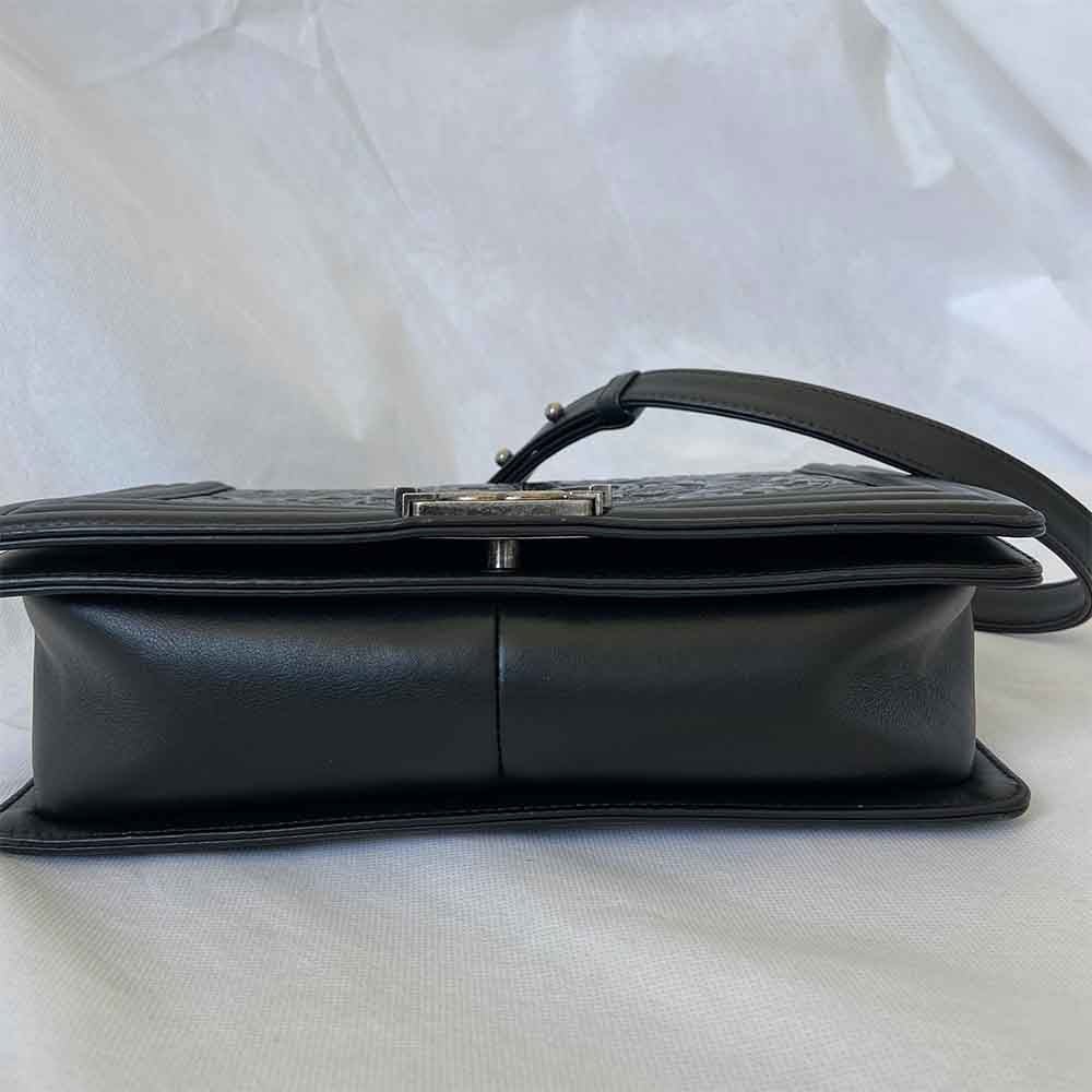 Chanel Leaf Embossed Large Boy Bag