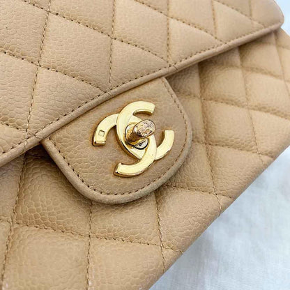 Chanel Medium Caviar Beige Flap Bag